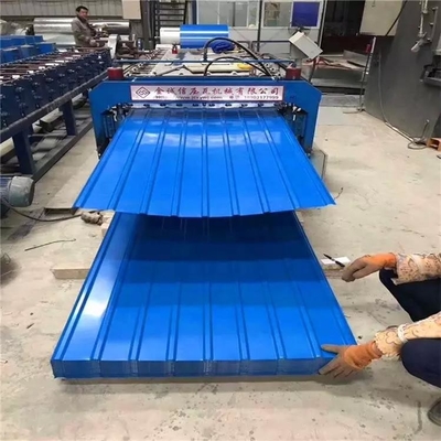 Trapezoid Shape Corrugated Steel IBR DX51D PPGI Steel Sheet Wavy Roofing Sheet Sheet